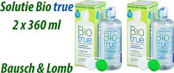 Solutie lentile de contact Bio true 360 ml x 2