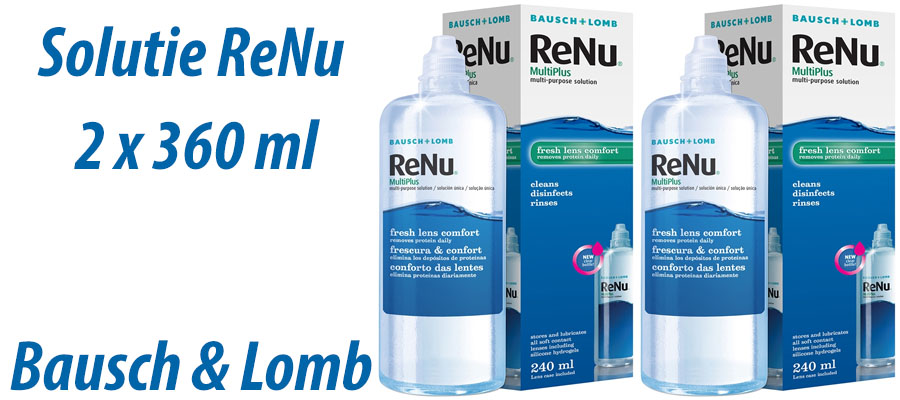 Solutie lentile de contact Renu 360 ml X 2